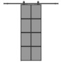 Puerta corredera con herrajes negro 76x205 cm vidrio templado von , Türen - Ref: Foro24-3375895, Preis: 266,68 €, Rabatt: %