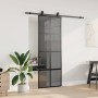 Puerta corredera con herrajes negro 76x205 cm vidrio templado von , Türen - Ref: Foro24-3375895, Preis: 266,68 €, Rabatt: %