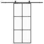 Puerta corredera con set herrajes negro 90x205 cm vidrio ESG by , Doors - Ref: Foro24-3375925, Price: 215,92 €, Discount: %
