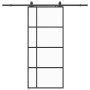 Puerta corredera con set herrajes negro 90x205 cm vidrio ESG by , Doors - Ref: Foro24-3375950, Price: 235,04 €, Discount: %
