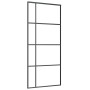 Puerta corredera con set herrajes negro 90x205 cm vidrio ESG by , Doors - Ref: Foro24-3375950, Price: 235,04 €, Discount: %