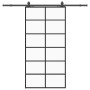 Puerta corredera con set herrajes negro 90x205 cm vidrio ESG by , Doors - Ref: Foro24-3375931, Price: 223,15 €, Discount: %