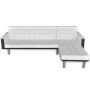 Sofá cama en forma de L de cuero artificial blanco y negro de , Sofás - Ref: Foro24-244333, Precio: 219,46 €, Descuento: %