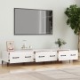 TV-Ständer aus weißem glänzendem Sperrholz 150x34,5x30 cm von vidaXL, TV-Möbel - Ref: Foro24-812651, Preis: 94,11 €, Rabatt: %