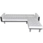 Sofá cama en forma de L de cuero artificial blanco y negro de , Sofás - Ref: Foro24-244333, Precio: 219,46 €, Descuento: %