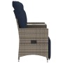 Sofá de jardín reclinable de 2 plazas con Mesa de ratán sintético gris | Foro24.es | Tu tienda online para hogar, jardín y más Foro24.es