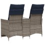 Sofá de jardín reclinable de 2 plazas con Mesa de ratán sintético gris | Foro24.es | Tu tienda online para hogar, jardín y más Foro24.es