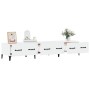 Mueble de TV madera contrachapada blanco brillo 150x34,5x30 cm de vidaXL, Muebles TV - Ref: Foro24-812651, Precio: 94,66 €, D...