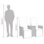 Sofá de jardín reclinable de 2 plazas con Mesa de ratán sintético gris | Foro24.es | Tu tienda online para hogar, jardín y más Foro24.es
