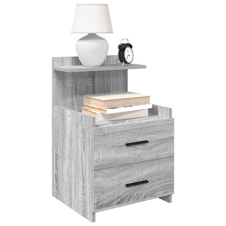 Mesilla de noche con 2 cajones gris Sonoma 40x36,5x62 cm | Foro24.es | Tu tienda online para hogar, jardín y más Foro24.es