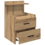 Mesitas de noche 2 unidades con 2 cajones roble artesanal 40x36,5x62 cm | Foro24.es | Tu tienda online para hogar, jardín y más Foro24.es