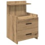 Mesitas de noche 2 unidades con 2 cajones roble artesanal 40x36,5x62 cm | Foro24.es | Tu tienda online para hogar, jardín y más Foro24.es