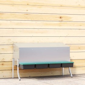 Nido para gallinas con 3 compartimentos y patas de acero galvanizado by , Cages and habitats for small animals - Ref: Foro24-...