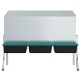 Nido para gallinas con 3 compartimentos y patas de acero galvanizado by , Cages and habitats for small animals - Ref: Foro24-...