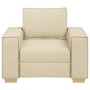 Sofá Sillón Tela Crema 60 cm de , Sofás - Ref: Foro24-4104967, Precio: 159,85 €