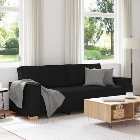 Sofá de 3 plazas  de tela negra, 180 cm | Foro24.es | Tu tienda online para hogar, jardín y más Foro24.es