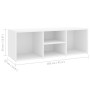 Banco zapatero de madera contrachapada blanco 105x35x35 cm by , Shoe racks and shoe organizers - Ref: Foro24-804463, Price: 5...