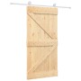 Puerta corredera con herrajes madera maciza de pino 100x210 cm de , Puertas - Ref: Foro24-3203103, Precio: 224,88 €, Descuent...