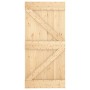 Puerta corredera con herrajes madera maciza de pino 100x210 cm de , Puertas - Ref: Foro24-3203103, Precio: 224,88 €, Descuent...