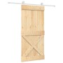 Puerta corredera con herrajes madera maciza de pino 95x210 cm von , Türen - Ref: Foro24-3203120, Preis: 226,40 €, Rabatt: %