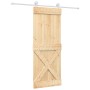 Puerta corredera con herrajes madera maciza de pino 80x210 cm by , Doors - Ref: Foro24-3203117, Price: 185,93 €, Discount: %
