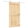 Puerta corredera con herrajes madera maciza de pino 100x210 cm von , Türen - Ref: Foro24-3203115, Preis: 225,93 €, Rabatt: %