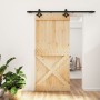 Puerta corredera con herrajes madera maciza de pino 95x210 cm by , Doors - Ref: Foro24-3203155, Price: 223,18 €, Discount: %