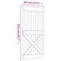 Puerta corredera con herrajes madera maciza de pino 95x210 cm by , Doors - Ref: Foro24-3203155, Price: 223,18 €, Discount: %