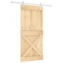 Puerta corredera con herrajes madera maciza de pino 95x210 cm von , Türen - Ref: Foro24-3203195, Preis: 235,41 €, Rabatt: %