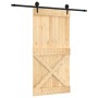 Puerta corredera con herrajes madera maciza de pino 100x210 cm | Foro24.es | Tu tienda online para hogar, jardín y más Foro24.es