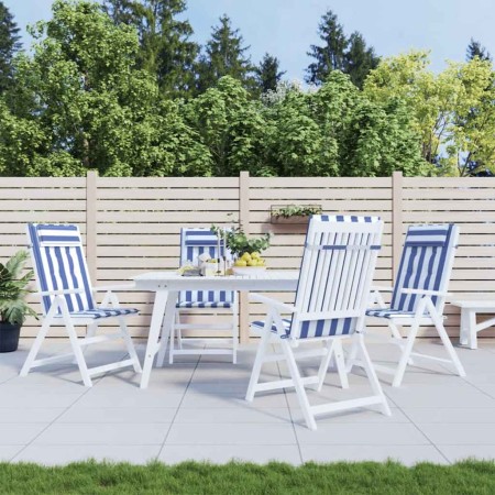 Cojines silla respaldo alto 4 uds tela Oxford rayas azul blanco | Foro24.es | Tu tienda online para hogar, jardín y más Foro24.es
