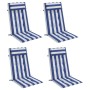 Cojines silla respaldo alto 4 uds tela Oxford rayas azul blanco | Foro24.es | Tu tienda online para hogar, jardín y más Foro24.es