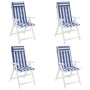 Cojines silla respaldo alto 4 uds tela Oxford rayas azul blanco | Foro24.es | Tu tienda online para hogar, jardín y más Foro24.es