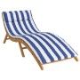 Cojín de tumbona tela Oxford a rayas azul y blanco 180x60x4 cm | Foro24.es | Tu tienda online para hogar, jardín y más Foro24.es