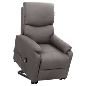 Sillón elevable tela gris claro