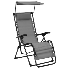 Tumbona plegable de textilene gris von , Liegen - Ref: Foro24-312466, Preis: 97,01 €, Rabatt: %