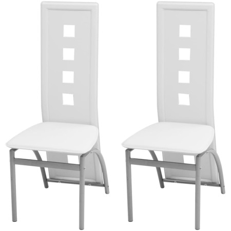 Sillas de comedor 2 unidades cuero sintético blanco | Foro24.es | Tu tienda online para hogar, jardín y más Foro24.es