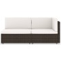 Sofá seccional de 2 plazas de ratán sintético marrón de , Sofás modulares de exterior - Ref: Foro24-49514, Precio: 232,77 €, ...