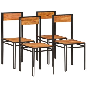 Sillas de comedor 4 unidades madera maciza de