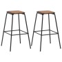 Conjunto de mesa alta y taburetes 3 piezas acero negro y marrón von , Möbelsets für Küchen und Esszimmer - Ref: Foro24-276844...