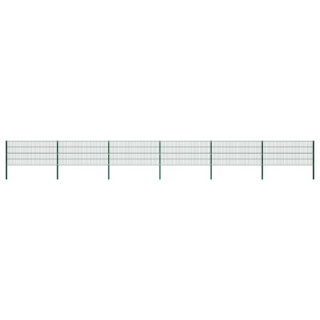 Panel de valla con postes hierro verde 10,2x0,8 m | Foro24.es | Tu tienda online para hogar, jardín y más Foro24.es