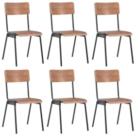 Sillas de comedor 6 unidades madera contrachapada marrón by , dining chairs - Ref: Foro24-278798, Price: 459,04 €, Discount: %
