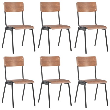 Sillas de comedor 6 unidades madera contrachapada marrón by , dining chairs - Ref: Foro24-278798, Price: 459,04 €, Discount: %