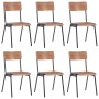 Sillas de comedor 6 unidades madera contrachapada marrón by , dining chairs - Ref: Foro24-278798, Price: 459,04 €, Discount: %