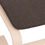Reposapiés de tela marrón oscuro 51x41x40 cm de , Otomanas - Ref: Foro24-351067, Precio: 58,96 €, Descuento: %