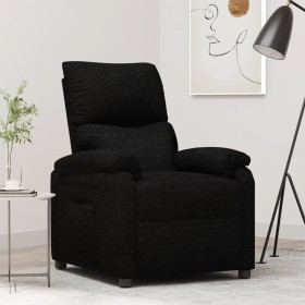 Sillón reclinable de tela negro