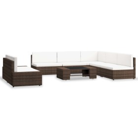 Juego de muebles de jardín 7 piezas ratán sintético marrón de , Conjuntos de jardín - Ref: Foro24-3054596, Precio: 673,30 €