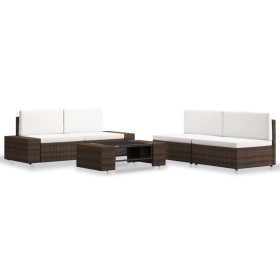 Juego de muebles de jardín 5 piezas ratán sintético marrón by , Garden sets - Ref: Foro24-3054594, Price: 441,72 €, Discount: %