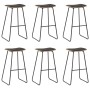 Taburetes de cocina 6 unidades cuero sintético negro by , Kitchen stools - Ref: Foro24-3054561, Price: 443,40 €, Discount: %