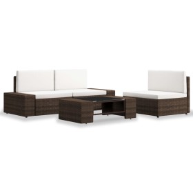 Juego de muebles de jardín 4 piezas ratán